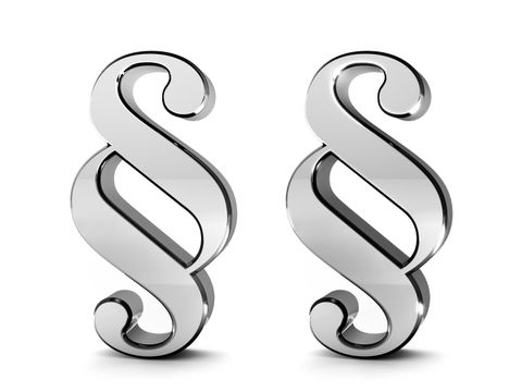 Paragraphenzeichen 3D metallic