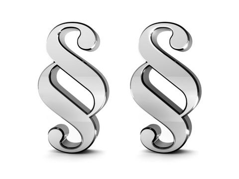 Paragraphenzeichen 3D metallic