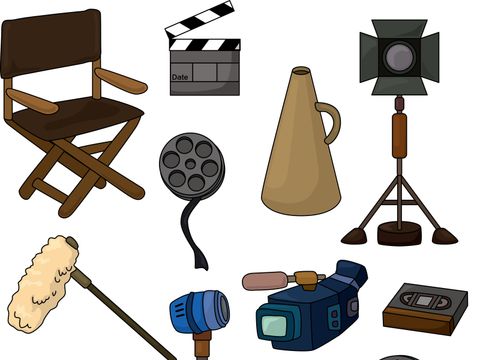 Filmset-Ausrüstung