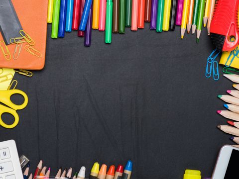 Bunte Schule und Bürotechnik
