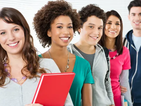 Glücklich Studenten