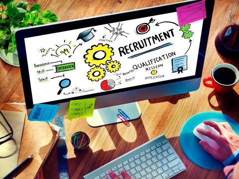 Unternehmer Rekrutierung digitaler Geräte Suche