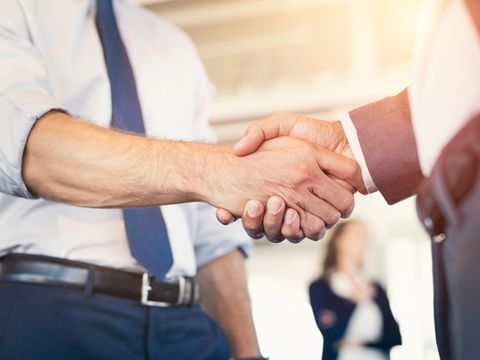 Businesspeople shaking hands