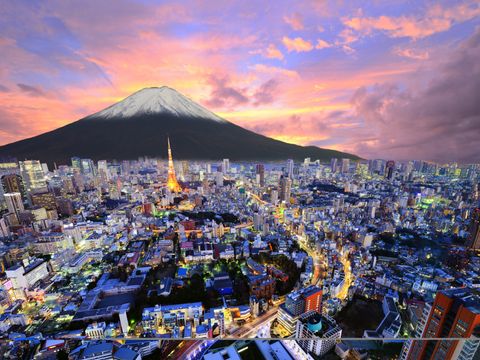 Tokio und Fujiyama