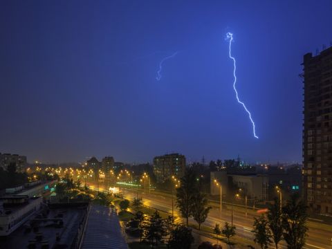Blitz und Stadtbild