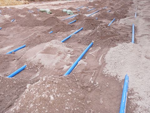 Kollektorleitungen für Erdwärme