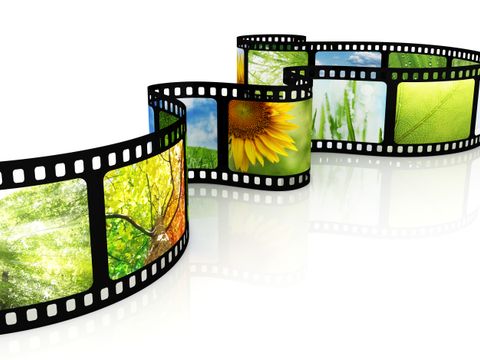 Filmstreifen mit Bildern