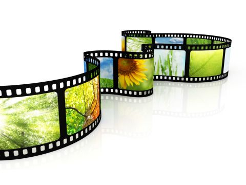 Filmstreifen mit Bildern