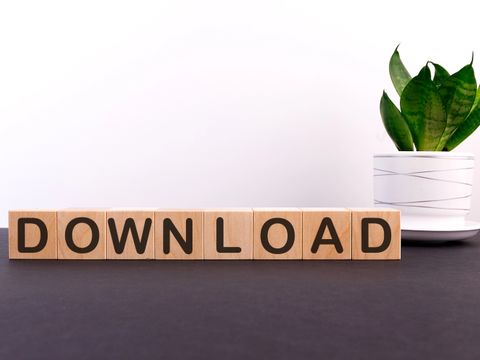 DOWNLOAD Wort aus Bausteinen auf hellem Hintergrund