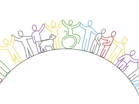 bunte Figuren symbolisieren Inklusion und Diversität