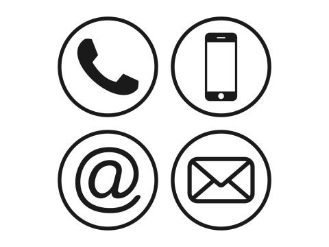 Symbole für Kontaktmöglichkeiten