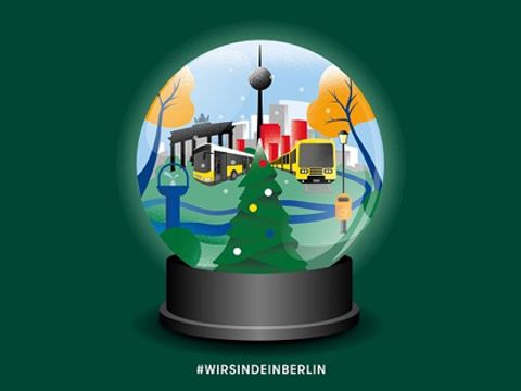 Weihnachtskugel mit Berlins Wahrzeichen #wirsindeinberlin