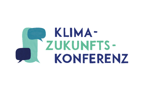 Schriftzug Klimazukunftskonferenz