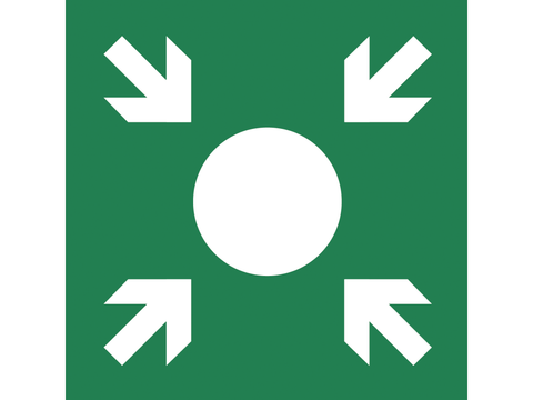 Schild Rettungspunkt Berliner Forsten