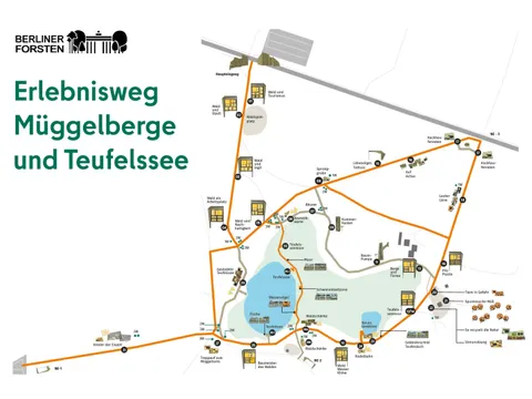 Karte zum Erlebnisweg Müggelberge und Teufelssee (Bild: stories within architecture GmbH)
