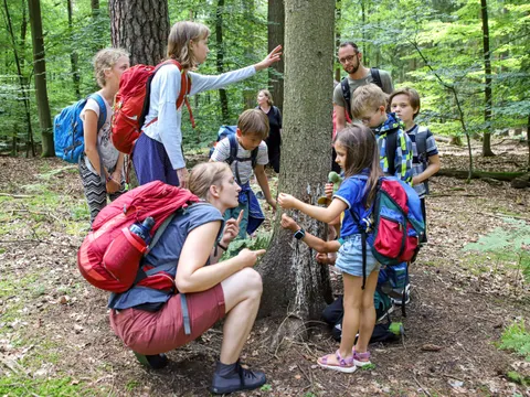 Schülergruppe bei der Waldschule Zehlendorf