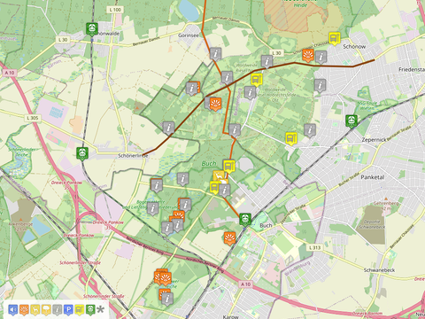 Karte Hobrechtswald