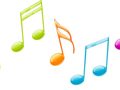 bunte Musiknoten