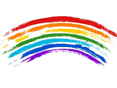 Gestrichener Regenbogen