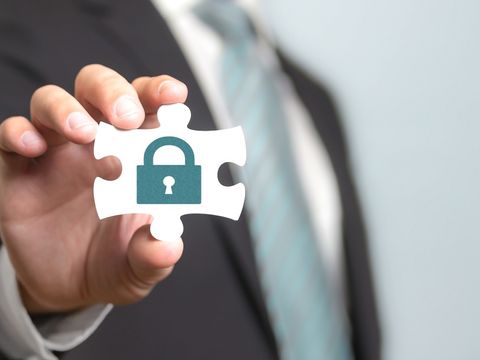 Sicherheit - Schloss - Puzzleteil