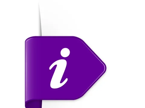 Icon Kleines "i" auf einem Pfeil