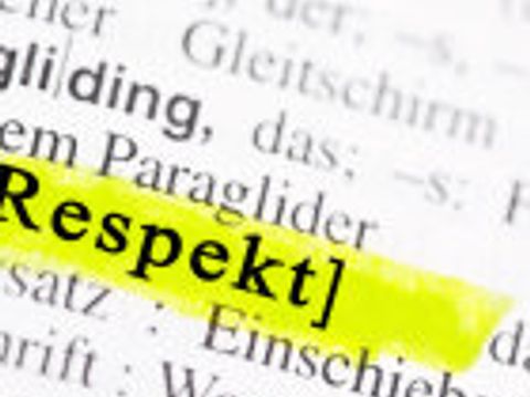Das Wort Respekt im Duden