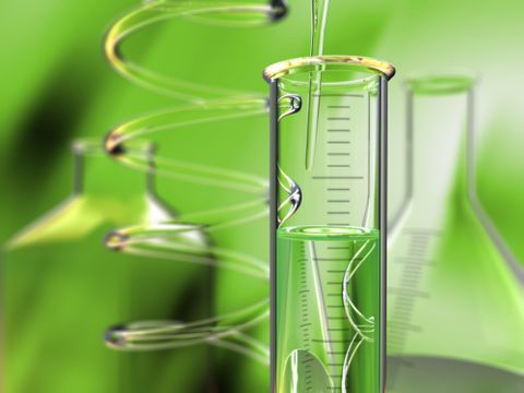 Reagenzglas und Pipette