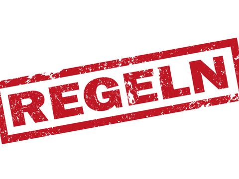 Stempelabdruck "Regeln"