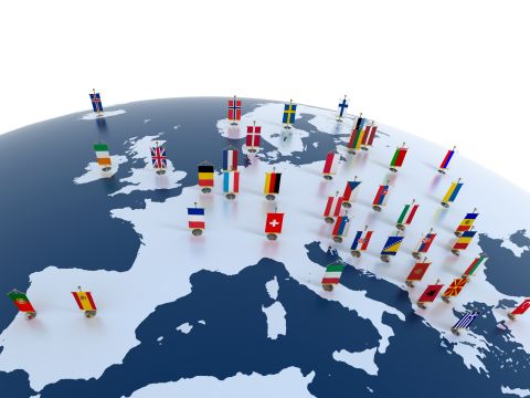 Länder und Flaggen von Europa