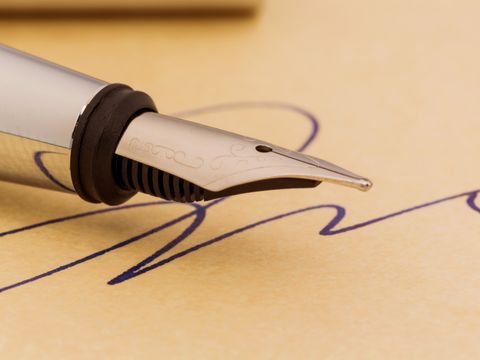 Unterschrift und Füllhalter