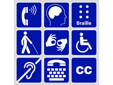 Symbole und Zeichen zur Barrierefreiheit