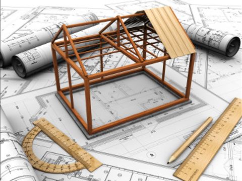 Abstrakte Darstellung zu Planen und Bauen