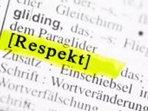 Das Wort Respekt im Duden