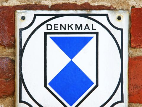 Altes Denkmal Schild - quadratisch