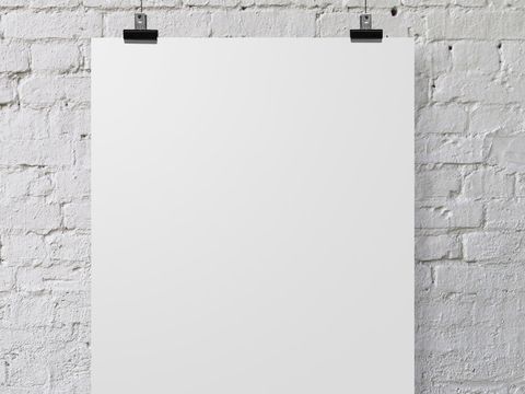 Weisses Poster