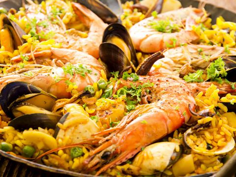 Paella mit Meeresfrüchten
