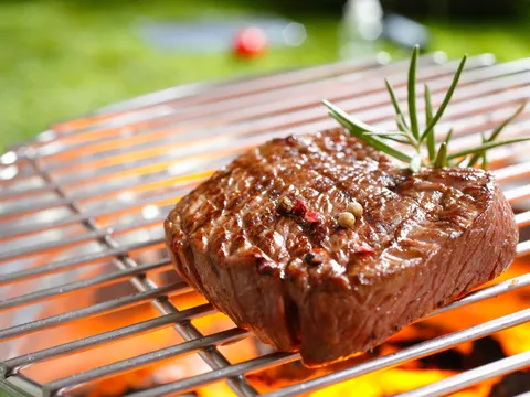 Steak auf einem Grill