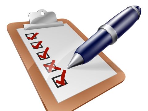 Klemmbrett mit Stift