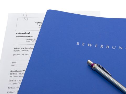 Bewerbungsmappe Lebenslauf Anschreiben Stift