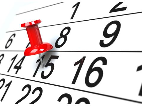 Kalender mit Pinnadel