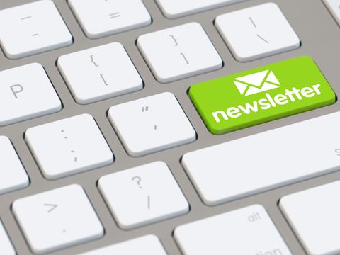 Newsletter auf Tastatur
