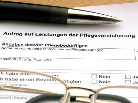 Antrag auf Leistungen der Pflegeversicherung