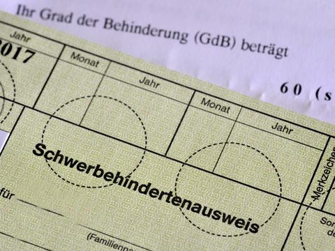 Foto eines Schwerbehindertenausweises