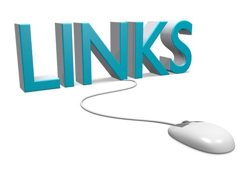 Das Wort Links verbunden mit einer PC-Mouse