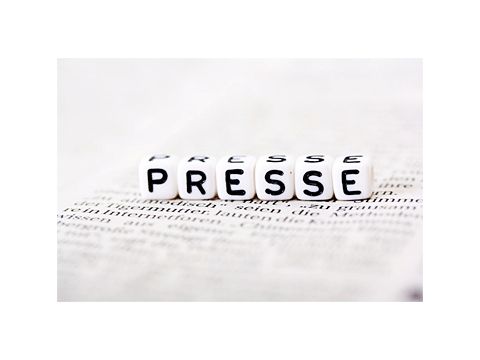 Würfel mit Aufschrift Presse