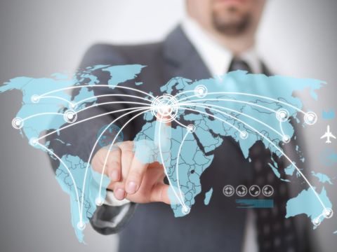 Futuristische Touchscreen Europa