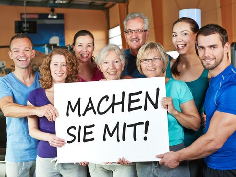 Gruppe aktiver Menschen