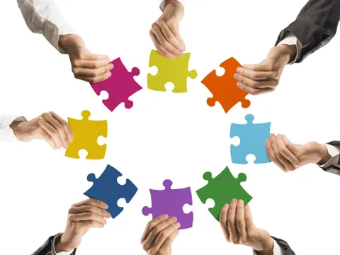 Teamwork and integration concept