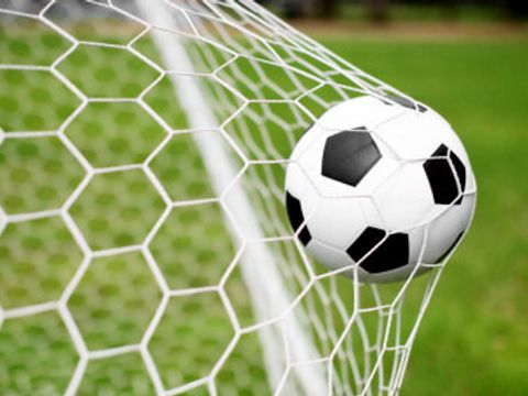 Fußball im Tor