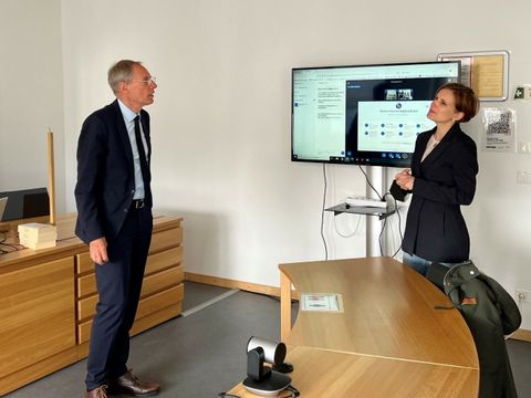 Senatorin Frau Kipping und Präsident Dr. Fenski